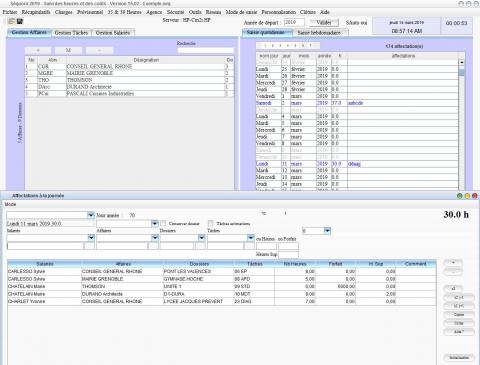 nouvelle version 15.02 du pointage des heures pro mac et pc Séquora