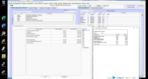 Récapitulatif annuel des opérations-clients dans le logiciel de Pointage des Heures Séquora v18.02