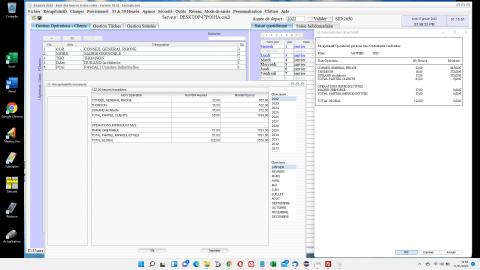 Récapitulatif mensuel des opérations-clients dans le logiciel de Pointage des Heures Séquora v18.02