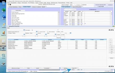 nouvel export microsoft excel des affectations quotidiennes du logiciel de pointage des heures Séquora Mac et PC v20.01