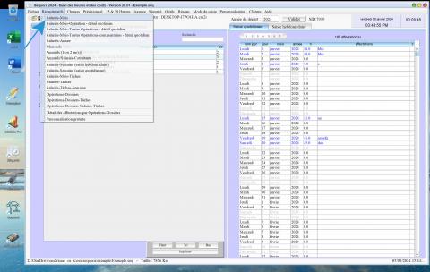 amélioration de l'export Microsoft Excel du récapitulatif salarié/cotraitant par mois du logiciel de pointage des heures et de gestion des temps passés et des coûts Séquora Mac et PC v20.02