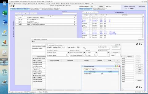 amélioration de l'ajout d'une charge diverse dans le logiciel de pointage des heures Séquora mac et PC v20.06