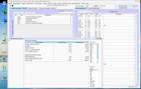 Amélioration de la fiche mensuelle de tous les salariés dans le logiciel de pointage des heures Sequora version 21.02